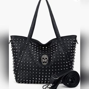PU LEATHER STUDDED PUNK TOTE